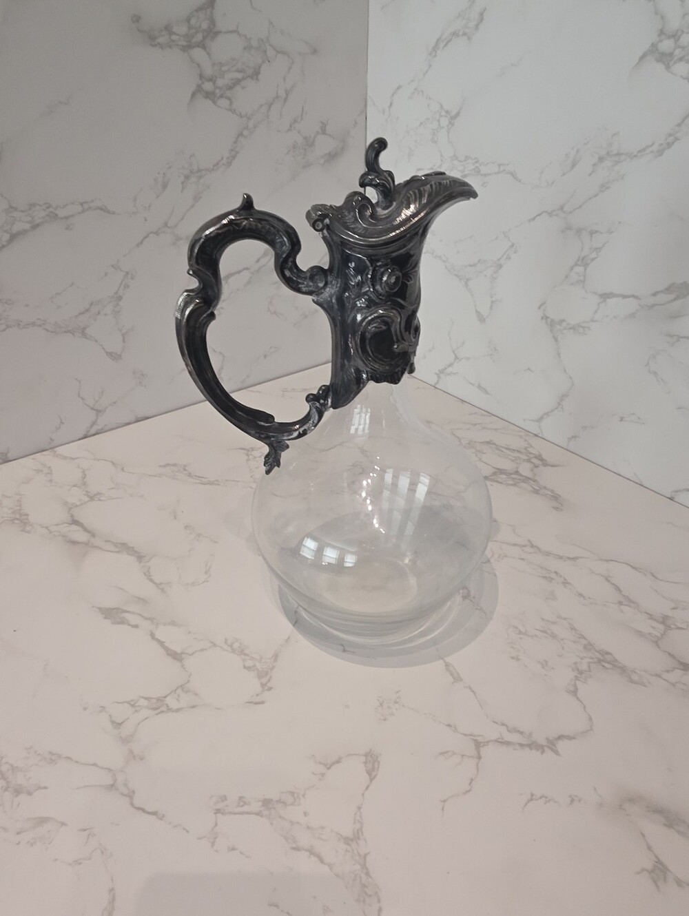 Ercuis Terrasse Tuileries Decanter, Silverplated 44oz